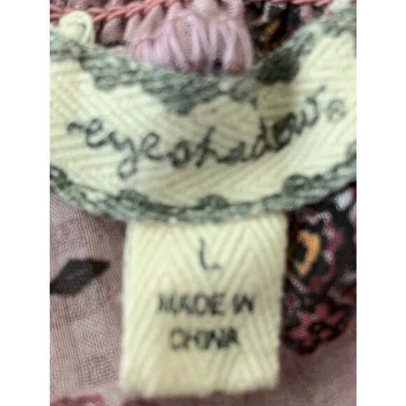 EYESHADOW LONG SLEEVE PULL-OVER BLOUSE, JUNIORS/WOMENS L, LIGHT & DARK PURPLE - Picture 9 of 11